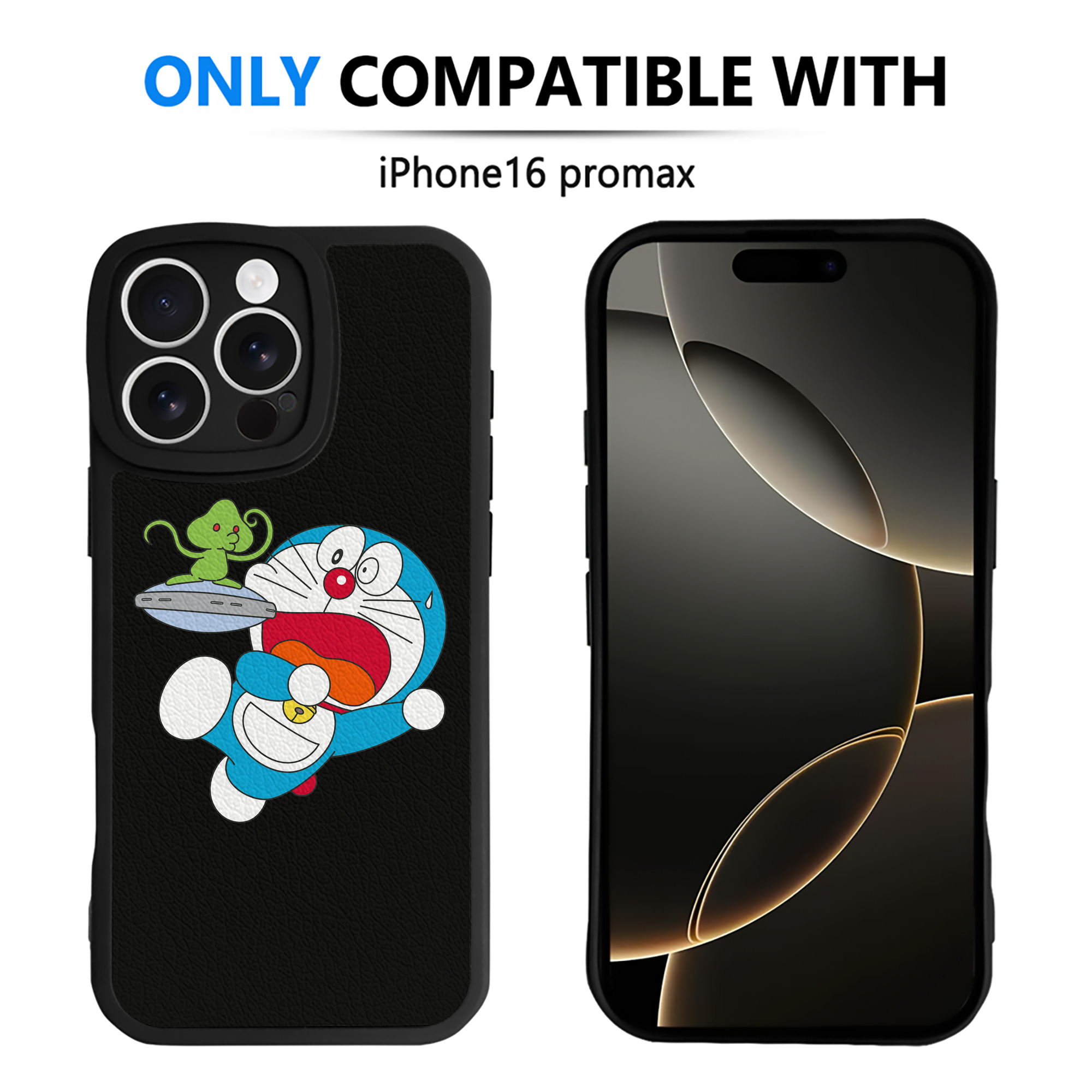（画像用） ドラえもん Doraemon 【iPhone 16シリーズ対応】シリコンスマホケース（レザー調） 材質：シリコン